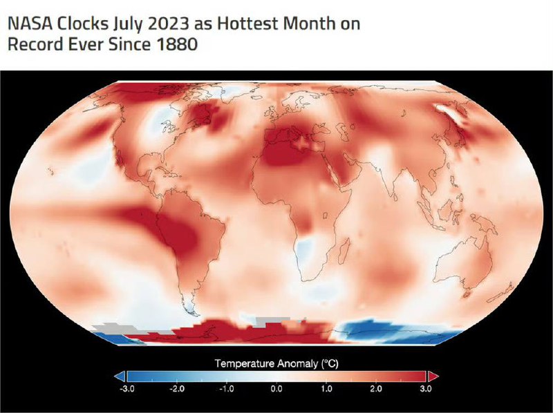 NASA 宣布今年7月为1880年有全球气温记录以来最热的月份NASA 宣布今年7月为1880年有全球气温记录以来最热的月份