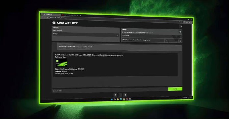 无需上网本地化人工智能聊天机器人 “Chat with RTX” 下载（仅支持至少8GB GeForce RTX 30/40 GPU、容量