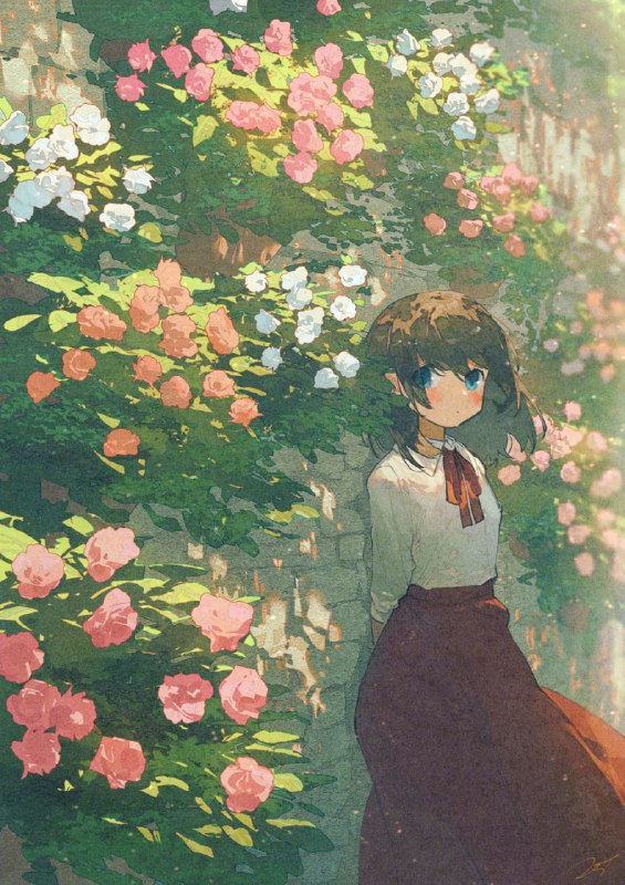 花与少女（原图见评论区）花与少女（原图见评论区）