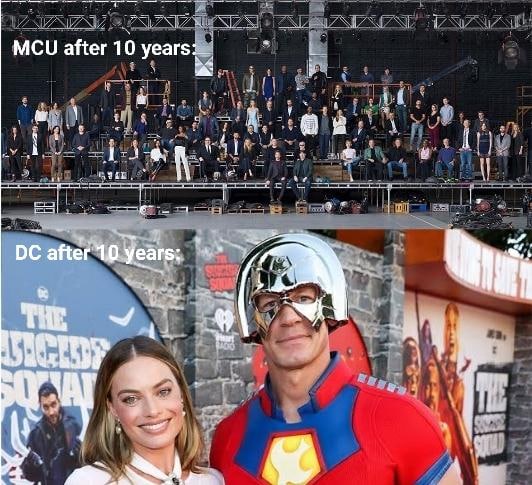 #漫威宇宙 10年 VS #DC宇宙 10年😂