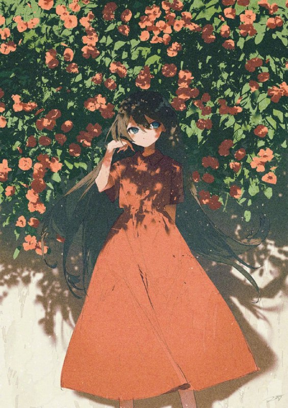 花与少女（原图见评论区）花与少女（原图见评论区）