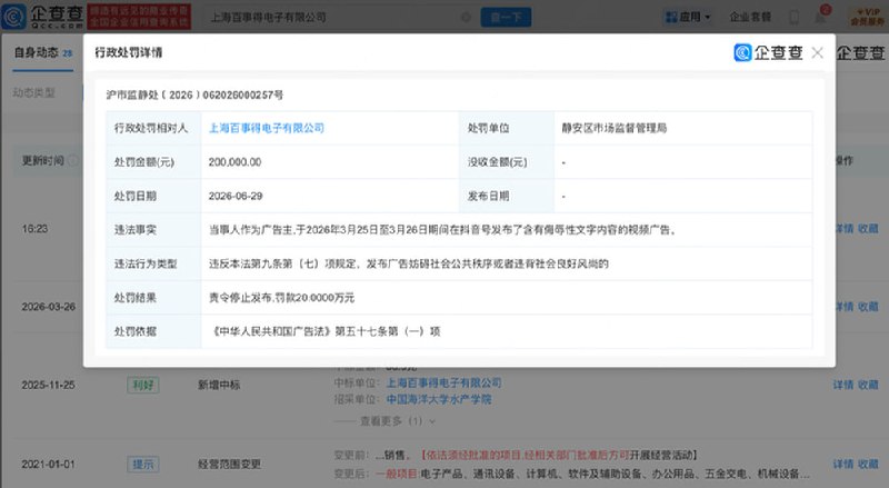 罗技广告侮辱消费者被罚20万元今年3月引发争议的罗技G官方旗舰店不当营销事件，有了行政处罚结果