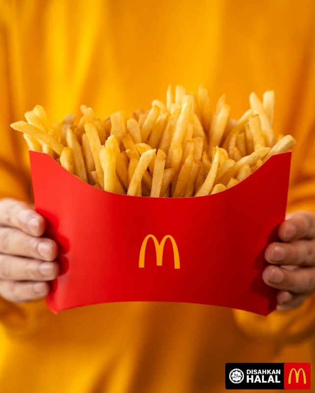 马来西亚麦当劳推出XXL尺寸的超大分享装薯条，名为“Fans Fries”😮马来西亚麦当劳推出XXL尺寸的超大分享装薯条，名为“Fans Fries”😮