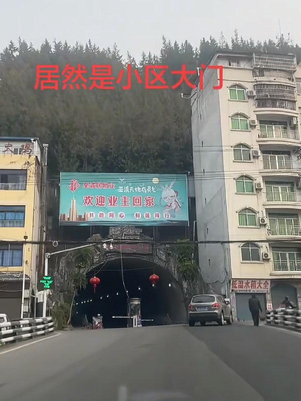 重庆一小区大门，欢迎大王回洞府😂