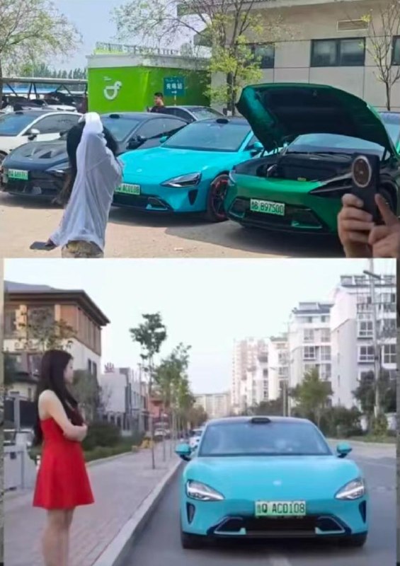 眼尖的网友发现，雷军直播中在临沭服务区堵雷军的车里有一辆参演过麻豆😅