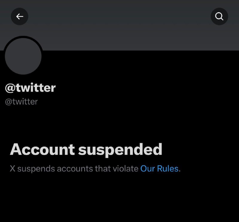 twitter因违反 X 规则被封禁……