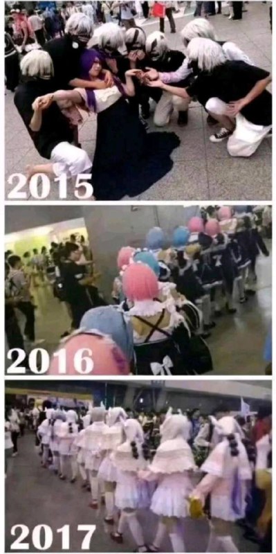 历年漫展进化图历年漫展进化图