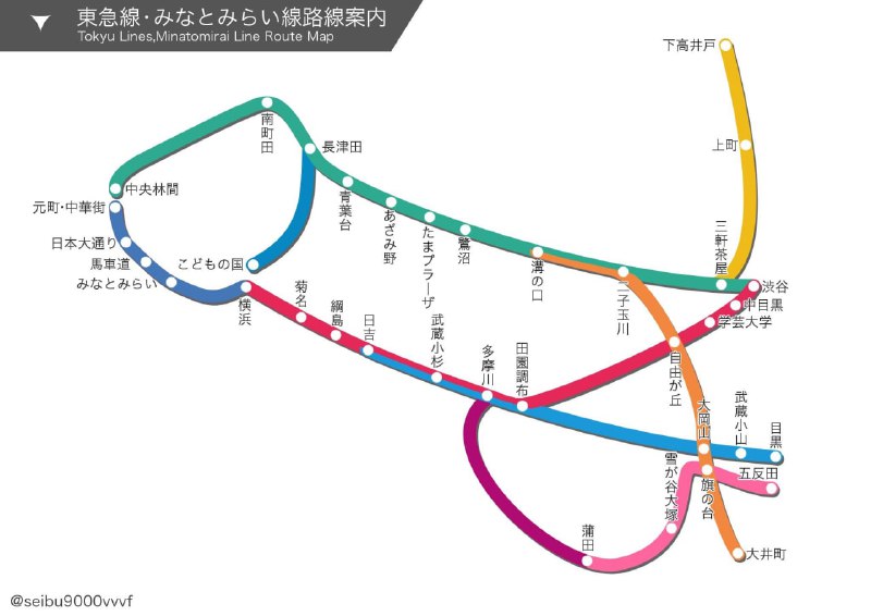 东急线路图，总感觉在哪里见过🤔东急线路图，总感觉在哪里见过🤔