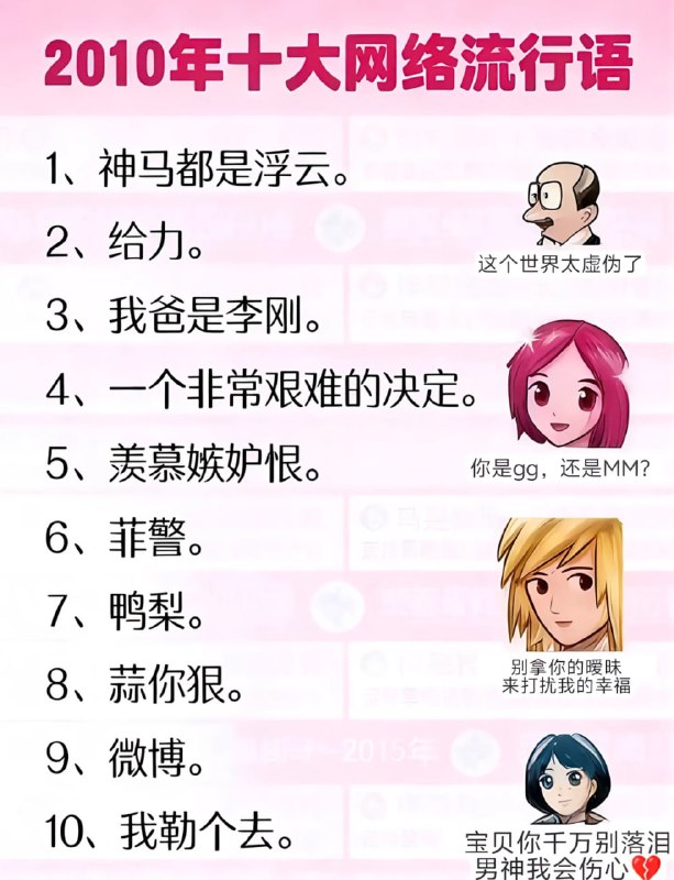 2010到2015的那些老梗，你还记得哪些？🤔2010到2015的那些老梗，你还记得哪些？🤔